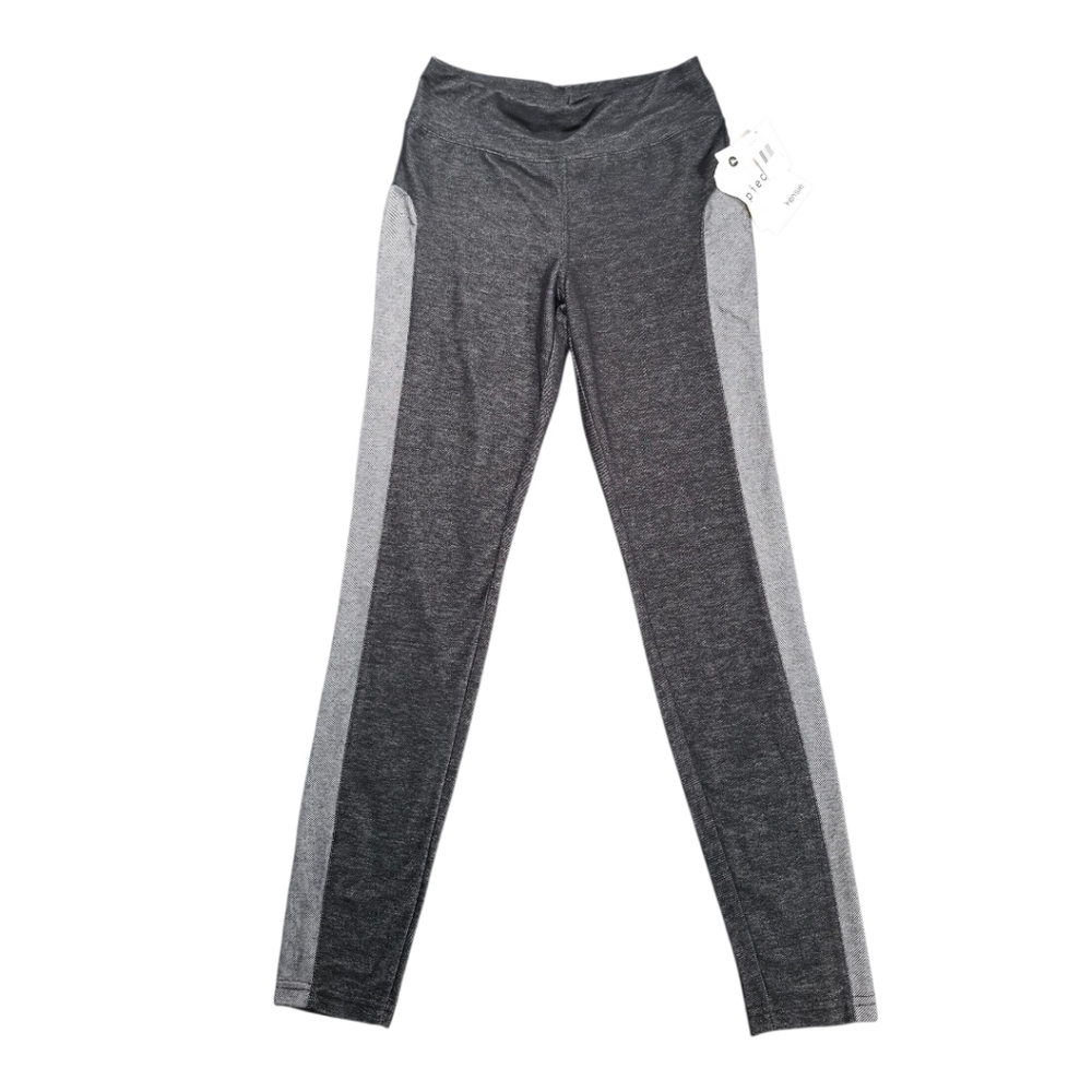 Pieces Kensie Women Pants Size Medium Colorblock Gray Leggings Stretch NWT